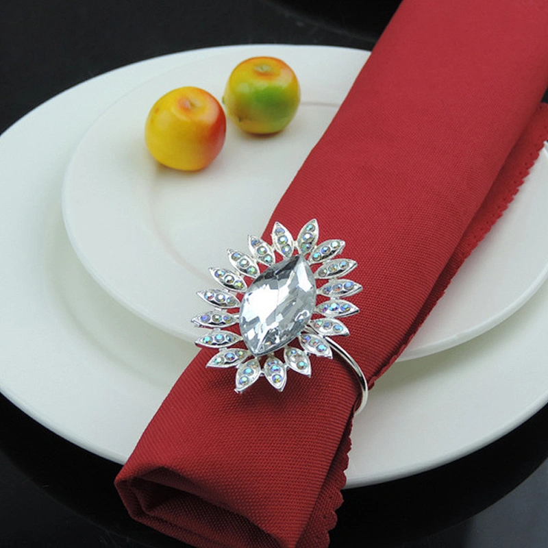 China Factory Made Table Accessories Crystal Napkin Holder Wedding Table Dinner Decor