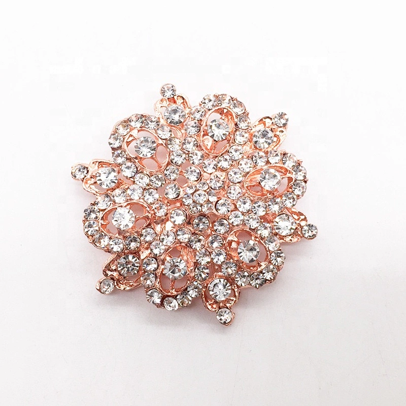 rose gold rhinestone womens set alloy metal strass jewelry brooch pin