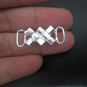 fashion swimwear rhinestone metal closure clasp crystal connector for swim wear bikini decorations