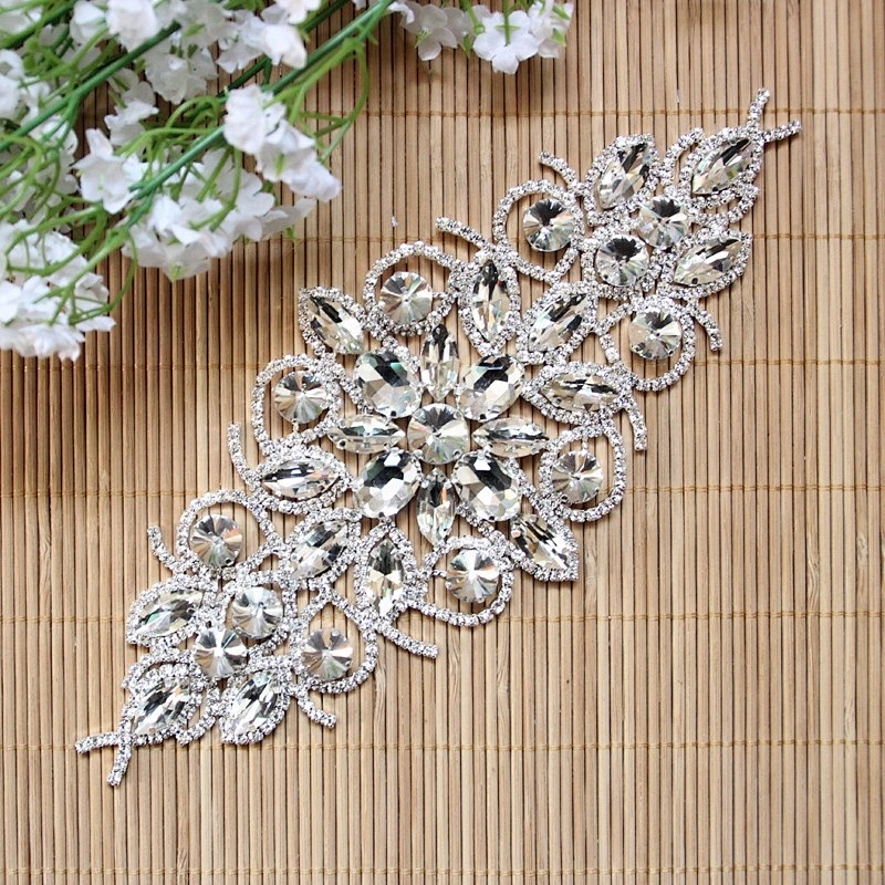 Hot Sale Favor AB Rhinestone Wedding Dress Crystal Belt Trim Appliques