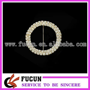 double rows round rhinestone slider buckles for belt decoration