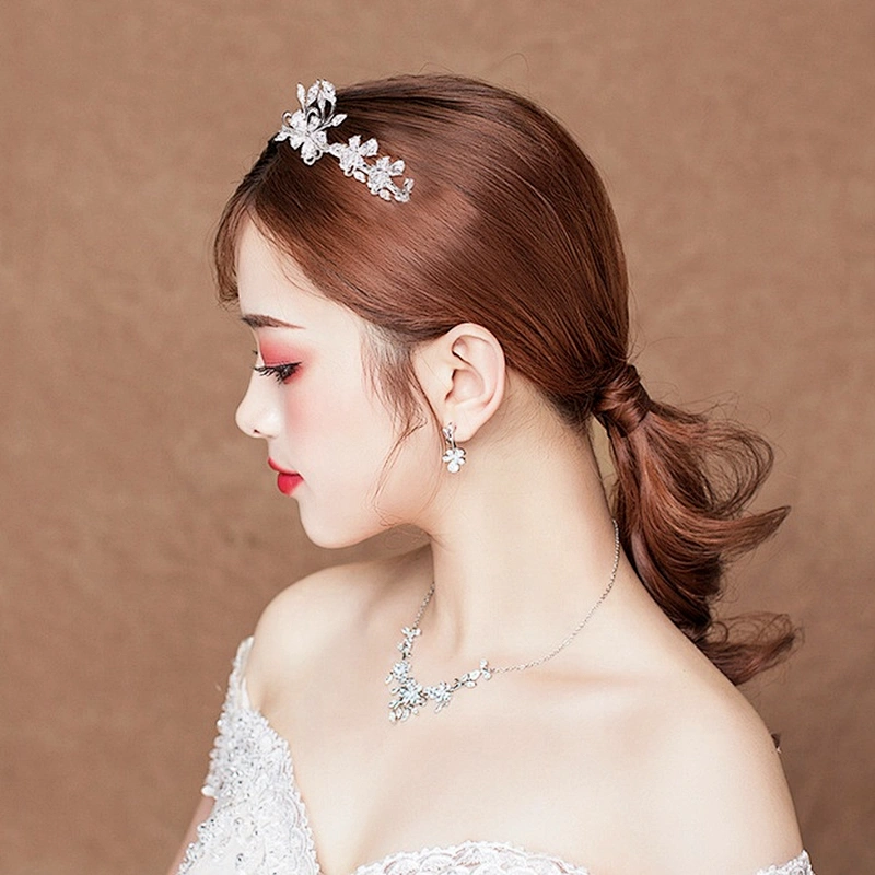 2019 Hot Crystal Zircon Jewelry Earring Necklace Wedding Jewelry Set