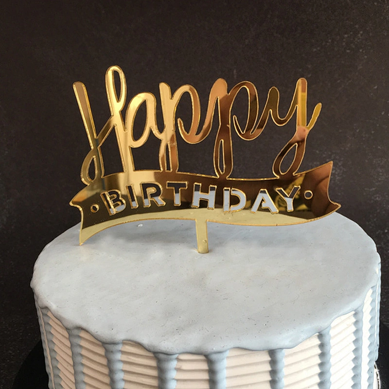 Birthday party favors gifts colors acrylic cake topper for cake decoration