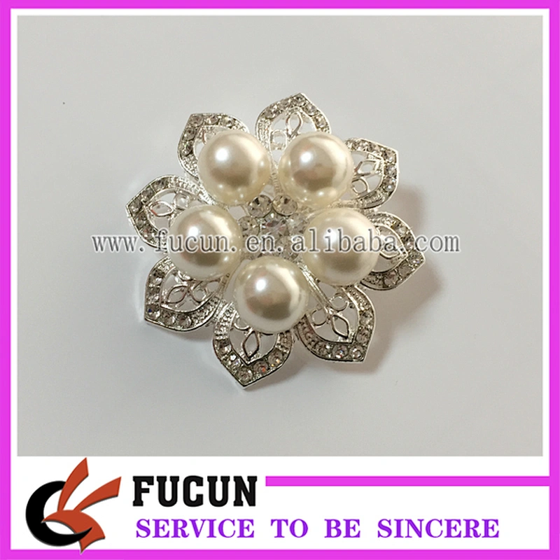 Wholesale Handmade Boutonniere Stick Flower Artificial Pearl Brooch Pins