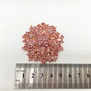 2019 fashion jewelry rose gold plating color rhinestone flat back brooch