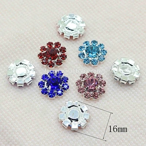 16mm top selling New fashion flat back rhinestone decoration jewelry buckle for wedding