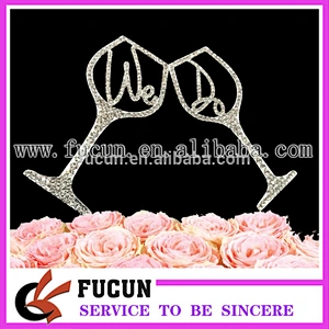 Wholesale Chinese crystal diamante wedding cupcake party decorating supplies