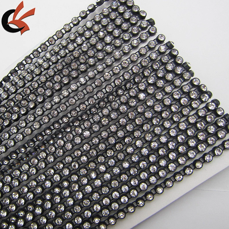 plastic clear rhinestone banding trimming