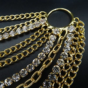 Fashion Punk Style Strong Hanging Gold Metal Chain Connector for Bikini