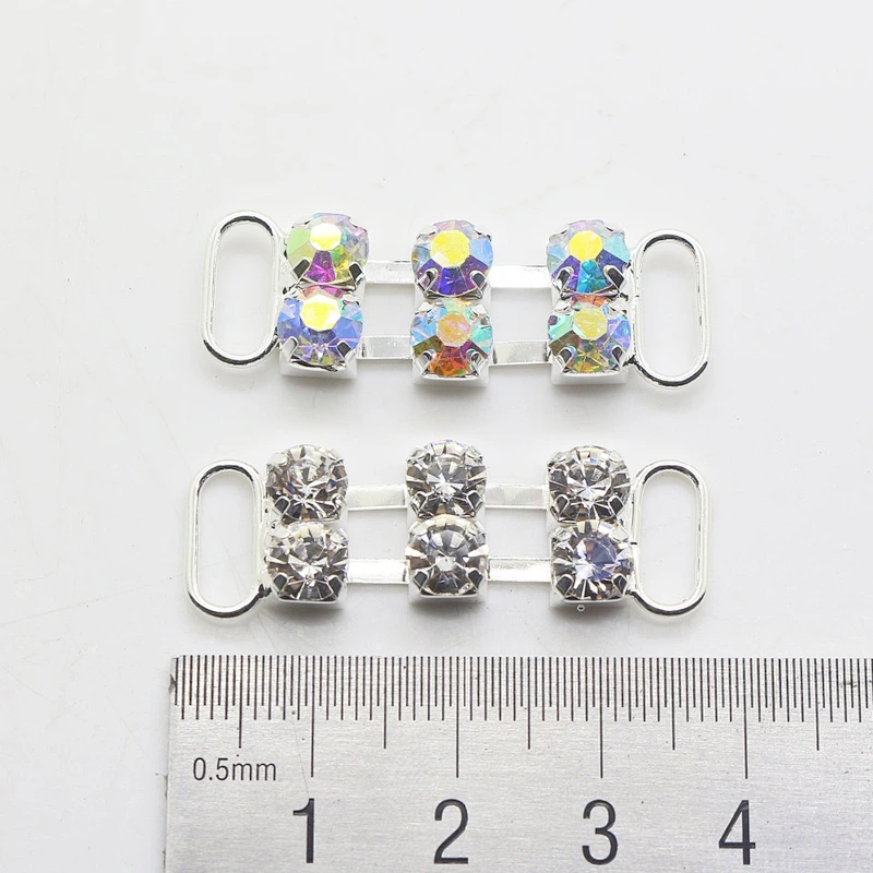 2018 new 2 rows AB stone small bikini connector buckle for Swimwear