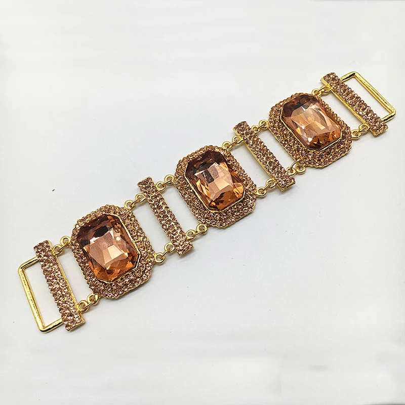 2018 top sale series Jewelry Glass Rhinestone Bikini Buckle/Bikini Connector For Swimsuit Decorations