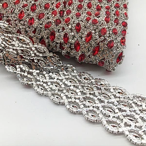 shiny strass chain chaton crystal diamond rhinestone bridal trimmings chain
