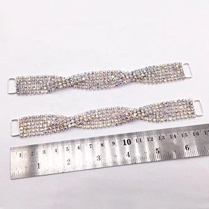 Women latest model fashion twisty design swimming wear rhinestone connector