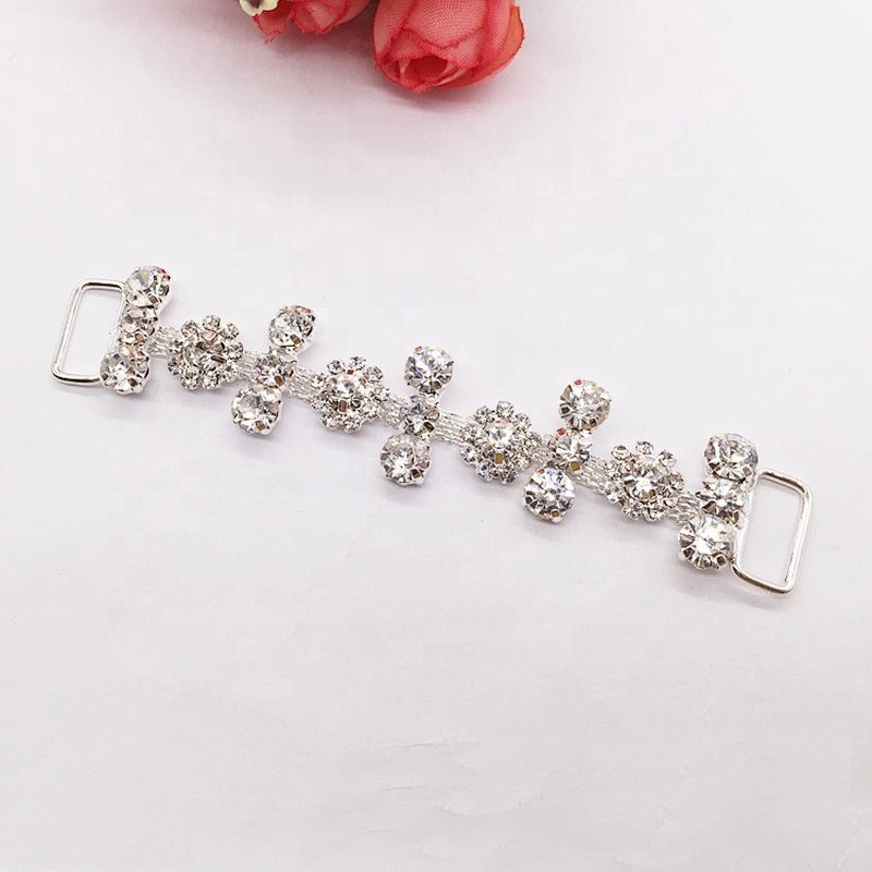 fashion flower design sexy swimsuits rhinestone bikini connectors for beauty contest