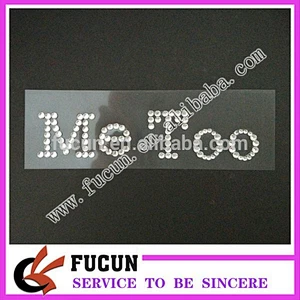 Cell Phone Rhinestone Stickers/Custom Acrylic Rhinestone Letter Stickers bulk buy from China