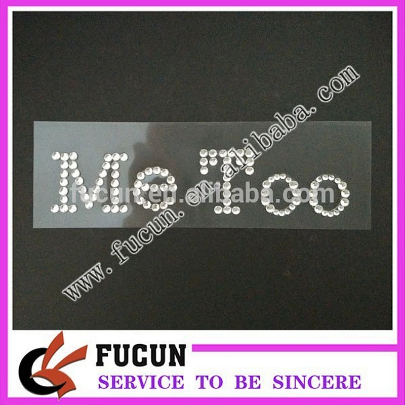 Cell Phone Rhinestone Stickers/Custom Acrylic Rhinestone Letter Stickers bulk buy from China