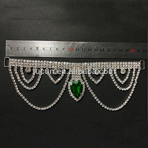 wholesale crystal hang rhinestone connector for bikini