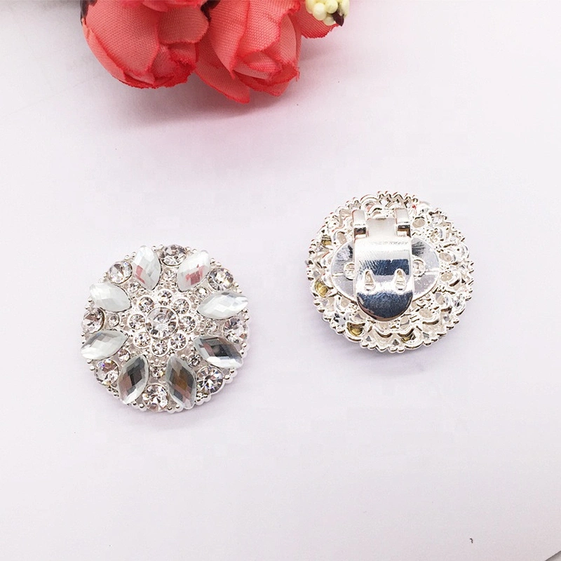 Female Shoe Buckle Metal Rhinestone Fitting Part Shoe Clip Upper Buckle For Decoration