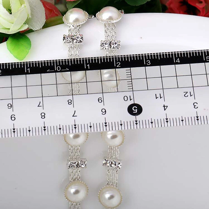 Sew on Bridal Pearl Sliver Waist Trimming Chain for Wedding dress