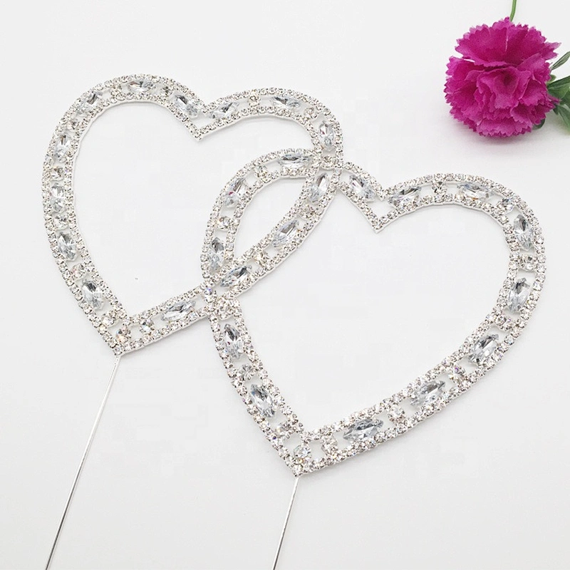 2019 new arrivals wedding favors big design double heart cake card topper