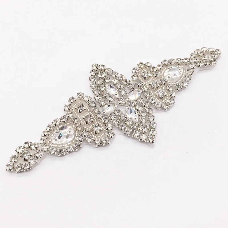 custom rhinestone iron on transfers rhinestone bridal dress appliques wholesale
