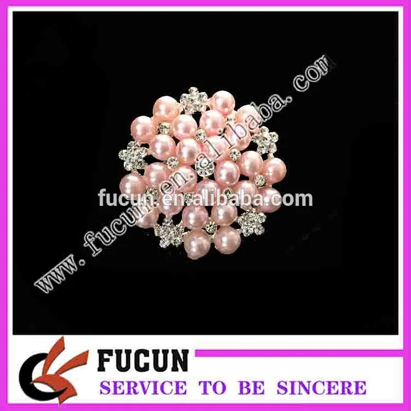 New Fashion Cheap Rhinestone pearl brooch for wedding in bulk