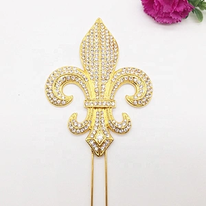 Factory custom wedding decoration party supplies gold christian cross cake topper
