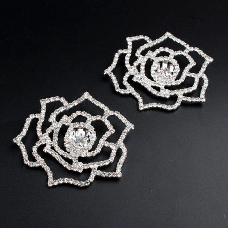 New design high-heeled shoes buckle women unique crystal clip shoe buckles for sale