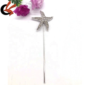 New product party birthday decorative star shape crystal rhinestone cake topper