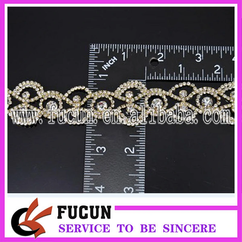 Sparkling rhinestone bridal applique crystal rhinestone diamante strass rhinestone trimming