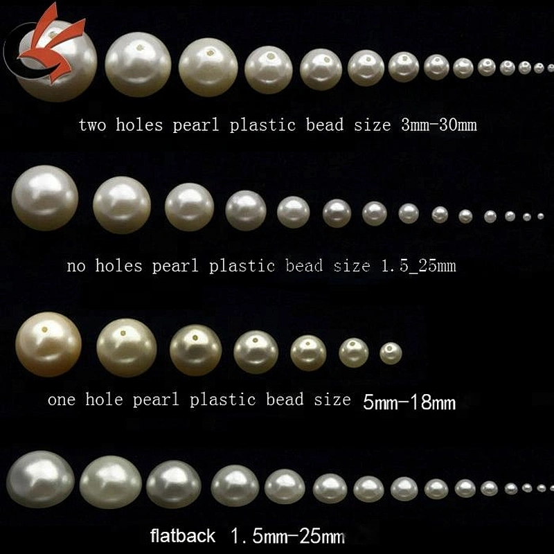 wholesale colorful plastic pearl with hole or without hole