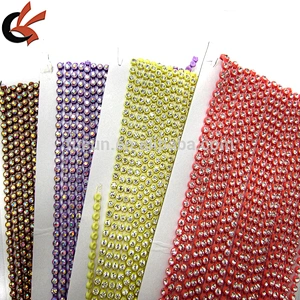 green base,crystal rhinestone plastic rhinestone banding whole