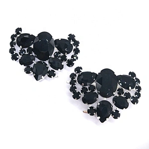2019 New Antique Black glass rhinestone decorative shoe buckles