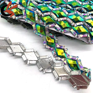 Green AB colors Resin heat transfer applique tape hot fix trimming tape