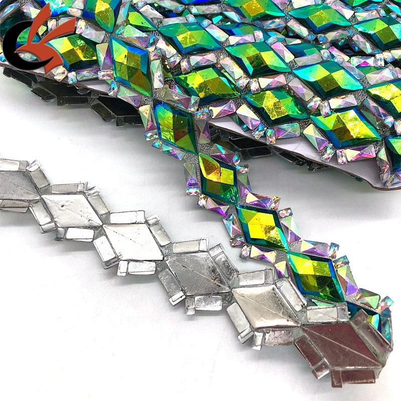 Green AB colors Resin heat transfer applique tape hot fix trimming tape