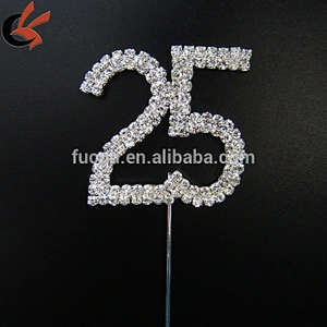 Rhinestone Crystal Covered Quinceanera 18th Birthday Number Cake Topper