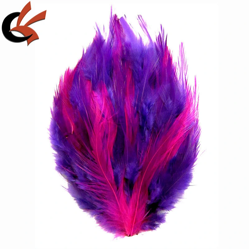 PURPLE/HOT PINK TWO TONE COLORS HACKLE FEATHER PAD