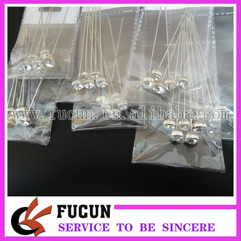 8MM,10MM Rhinestone Wedding Reception Party Bouquet Cake Pins 100 Piece Floral Picks