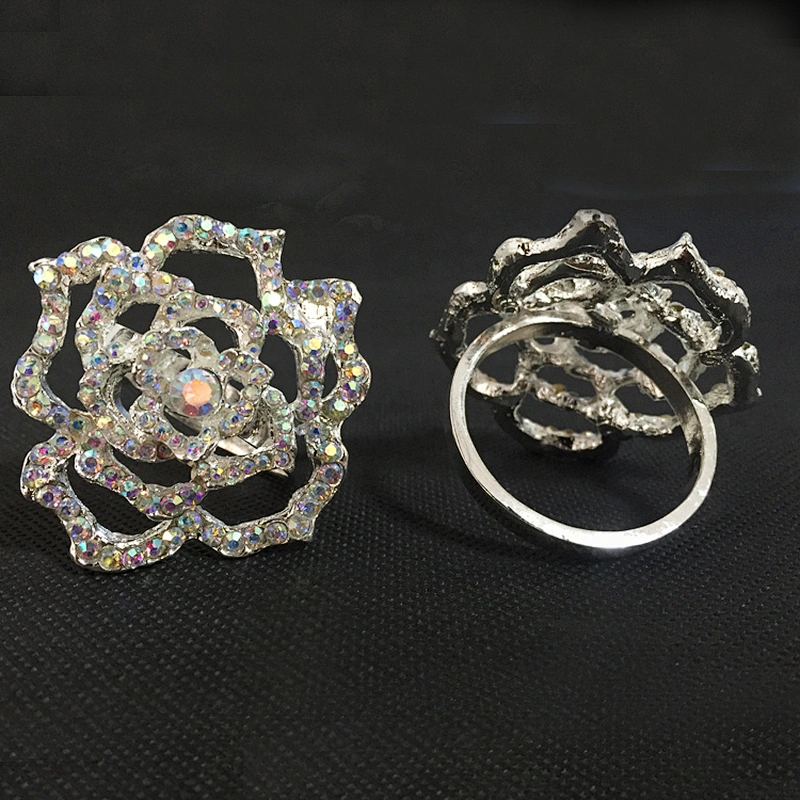 Custom Made Creative Rhinestone Napkin Rose Serviette Holder