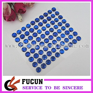 New self rhinestone adhesive sticker 3mm round shape sticker