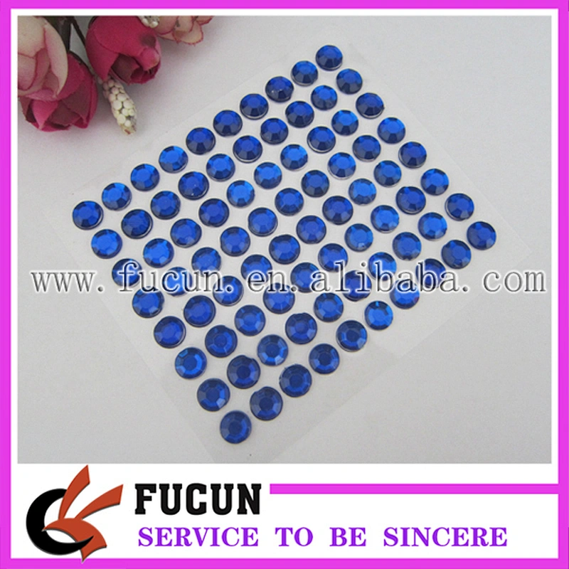New self rhinestone adhesive sticker 3mm round shape sticker