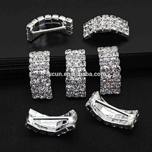 fashion new style small arch shape rhinestone buckles for ribbon