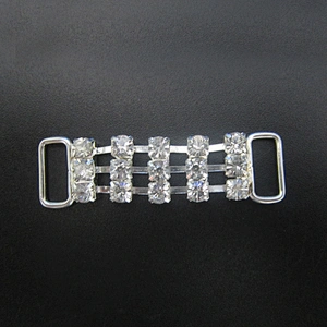 fashion custom metal swimwear rhinestone chain buckle AB crystal rhinestone bikini decorative