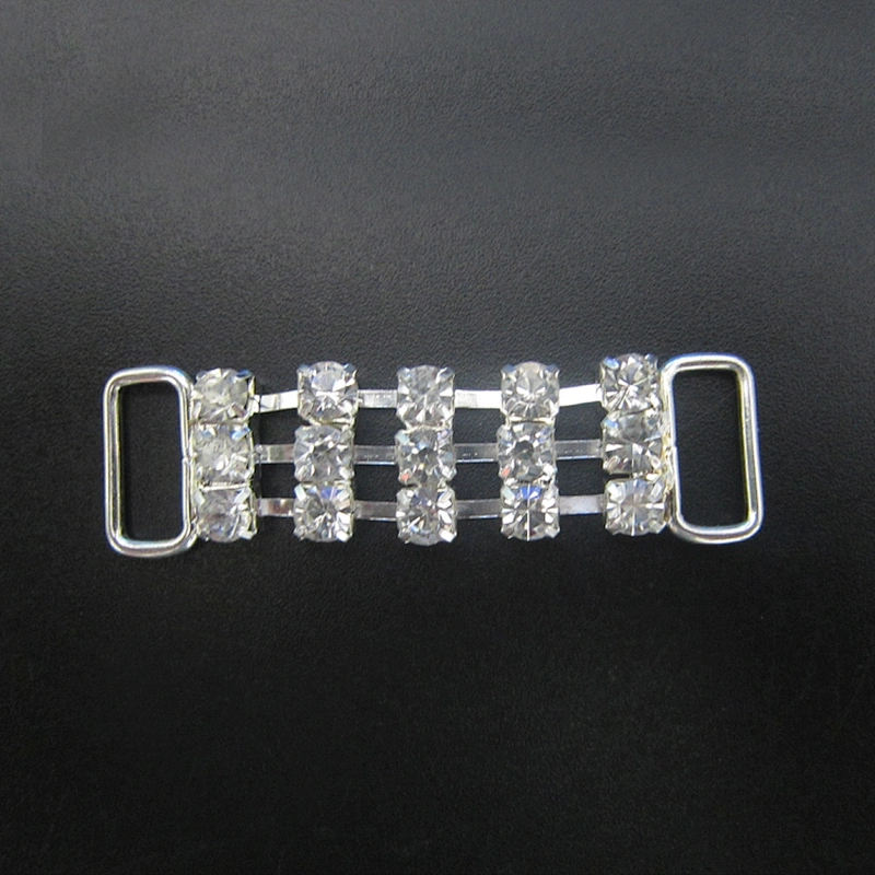 fashion custom metal swimwear rhinestone chain buckle AB crystal rhinestone bikini decorative