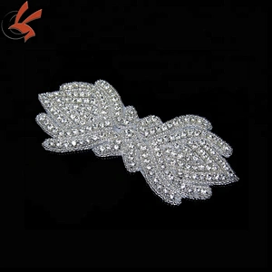 Clear Rhinestone Crystal Wedding Bridal Dress Applique