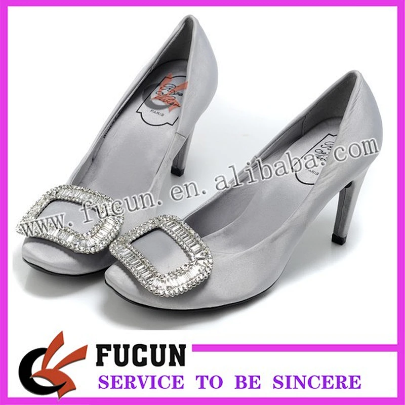 Wholesale Ladies Flat Shoe Decorative Rhinestone Classic Metal Shoe Buckles