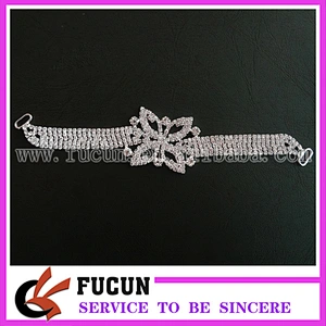 FLOWER BIKINI SWIMWEAR CRYSTAL RHINESTONE CONNECTOR STUNNING ON STAGE