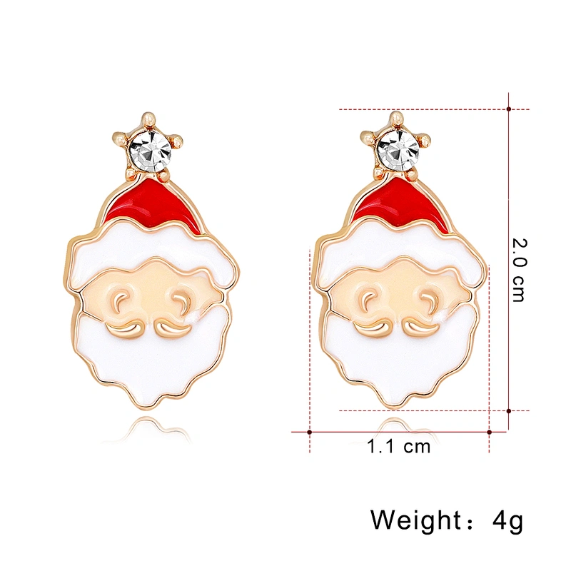 2018 Christmas Earrings Santa Earring Christmas Stud Earring