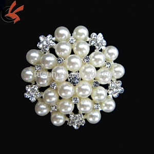 a basket of pearl flowers brooch