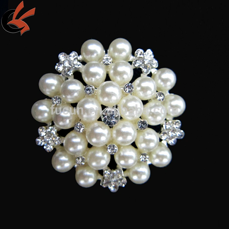 a basket of pearl flowers brooch